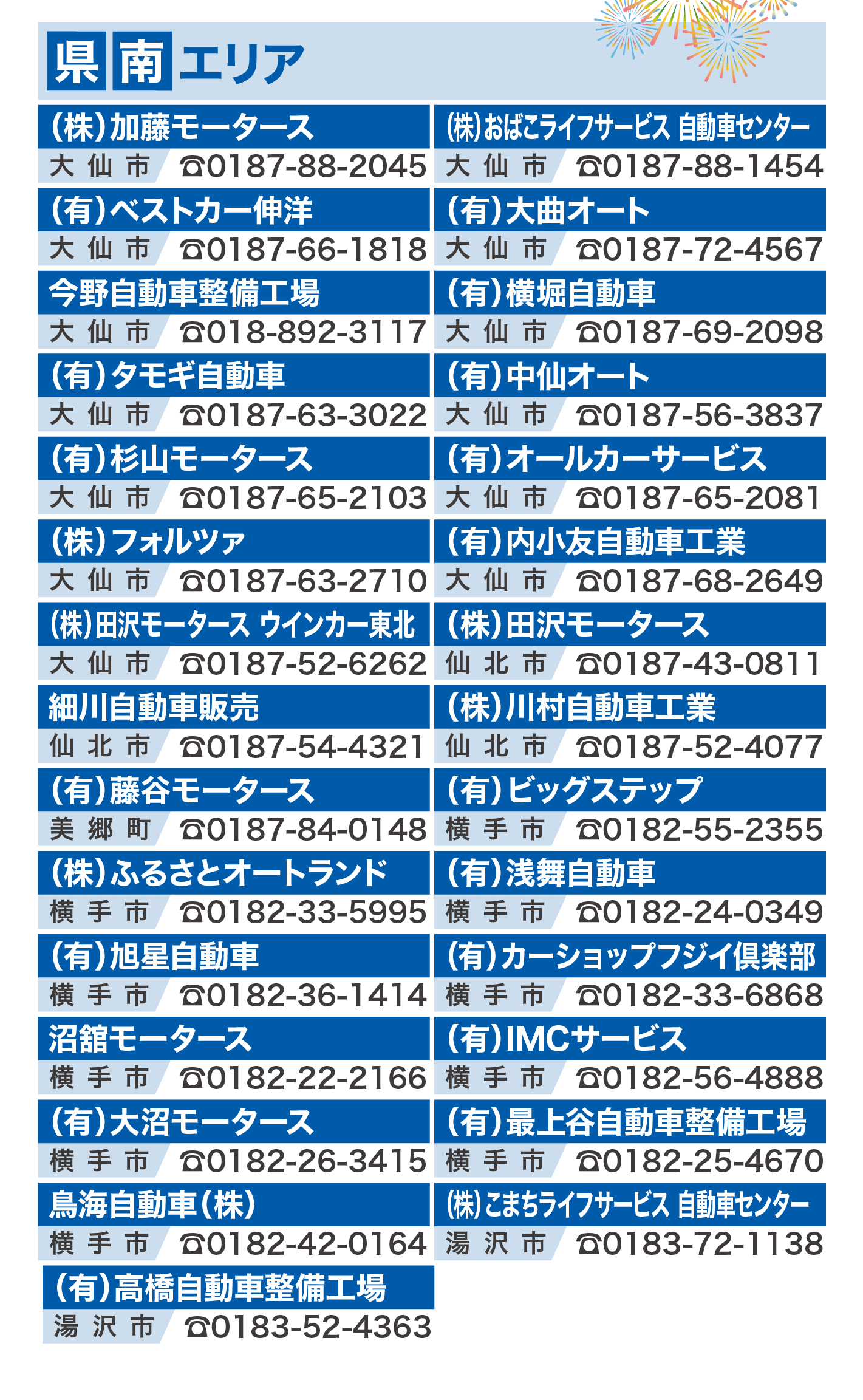 ダイハツショップ・販売店　県南