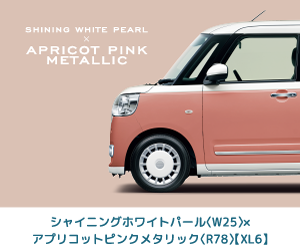 シャイニングホワイトパール〈W25〉×アプリコットピンクメタリック〈R78〉【XL6】
